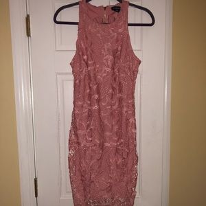 pink lace dress